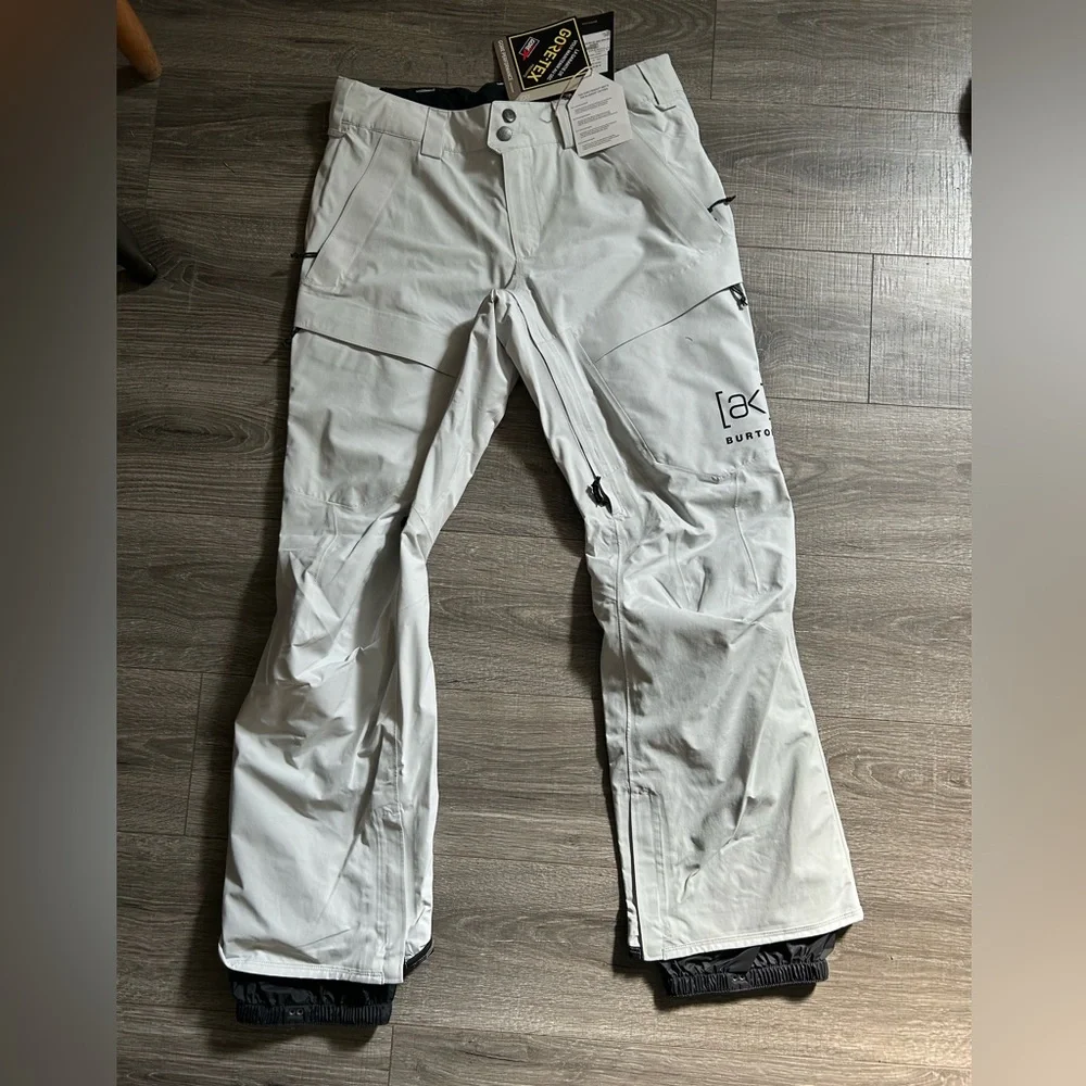 Burton Men's AK Swash pants NWT gore Tex size medium grey cloud snowboard - Picture 2 of 11
